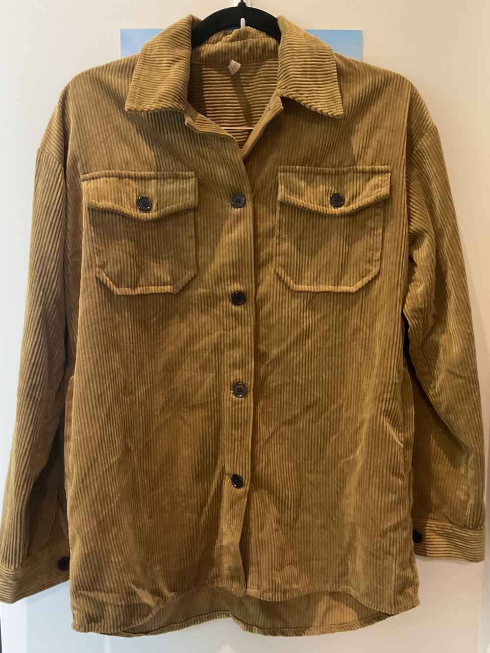 SOYA CONCEPT Gold/Olive  Corduroy Shacket or oversized  shirt with pockets